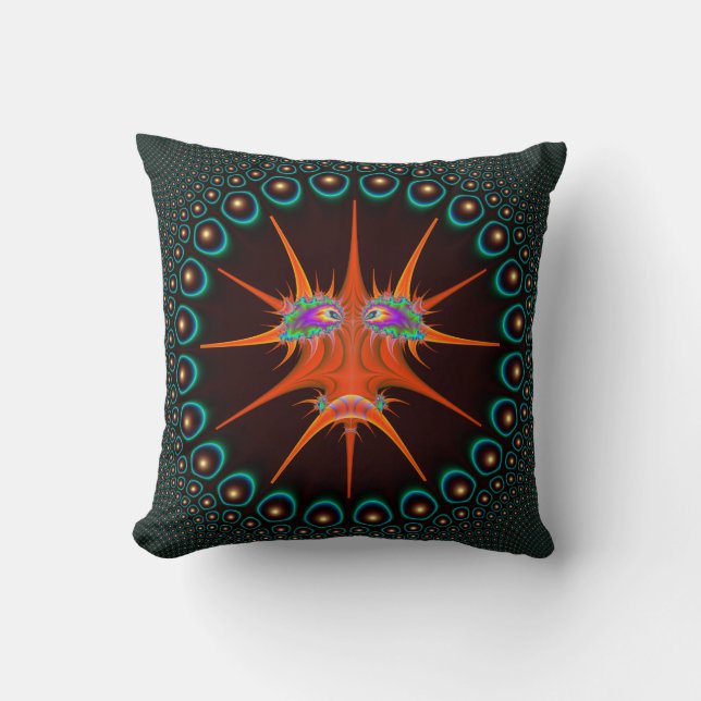 Coussin Tembusu Bug dans un cadre circulaire 24 points (Recto)