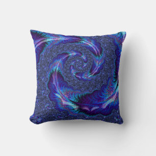 Coussin Téméraire Vibrant Psychédélique Spirale Fractale A