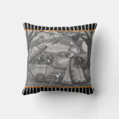 COUSSIN TÉMOIN, CHAT NOIR BÉBÉ BUGGY HALLOWEEN JETER PILLO (Verso)