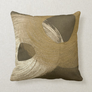 Coussin Tempête de sable circulaire dans le brun bronzage