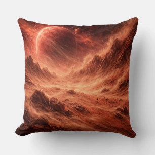 Coussin Tempête de sable sur la planète orange
