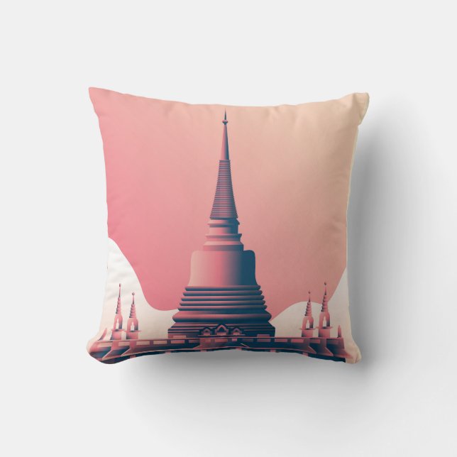 Coussin Temple de Bangkok (Recto)