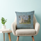 Coussin Temple de Logan, ton bleu, (Chaise)