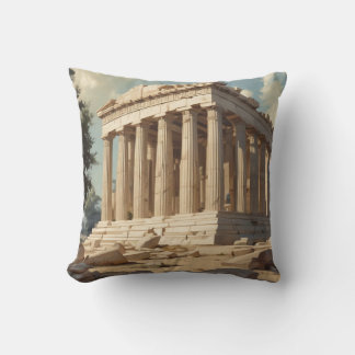 Coussin Temple du Parthénon de la Grèce Vintage voyage Ath