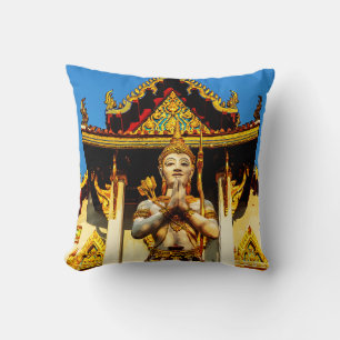 Coussin Temple Et Bouddha Thaïlandais 1102