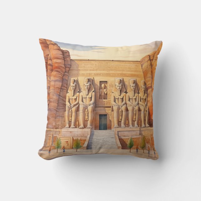Coussin Temple Majestic Abu Simbel (Recto)