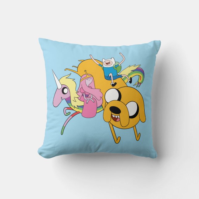 Coussin Temps d'aventure | Lady, Bubblegum, Finn & Jake (Recto)