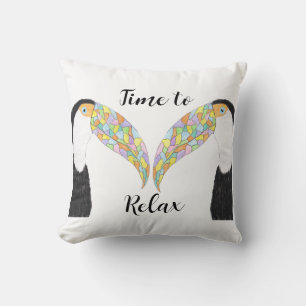 Coussin Temps de détente Toucans