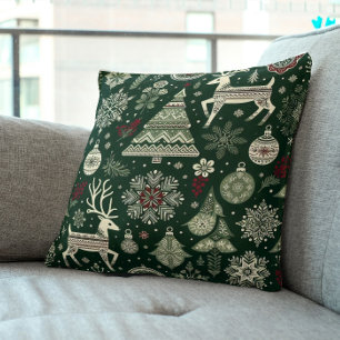 Coussin Temps de Noël scandinave