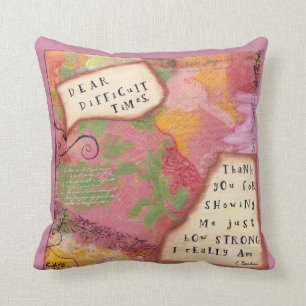 Coussin Temps difficiles de Merci - beaux-arts colorés