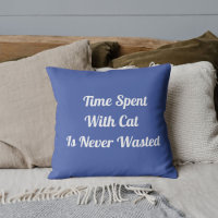 Temps Passé Avec Chat Citation Personnalisée Bleu