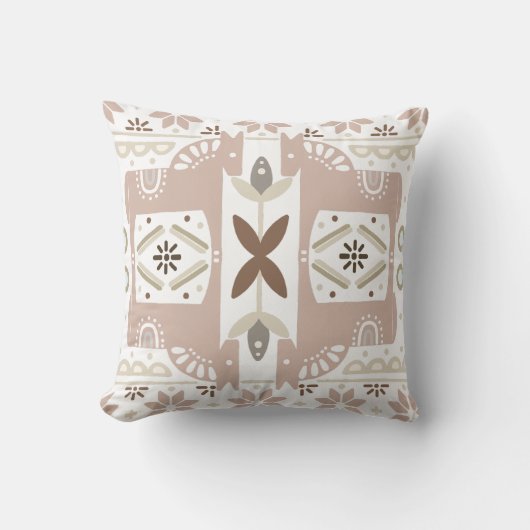 Coussin Tendance Beige esthétique Pettern (Recto)