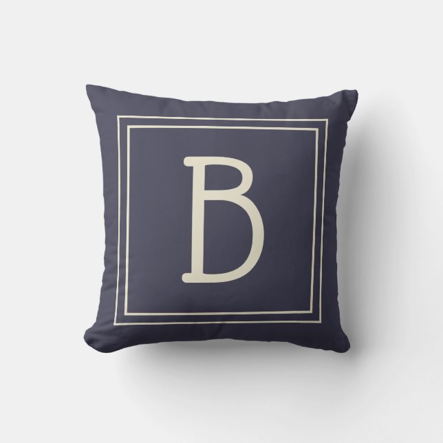 Coussin Tendance personnalisée initiale monogrammée chic b (Recto)