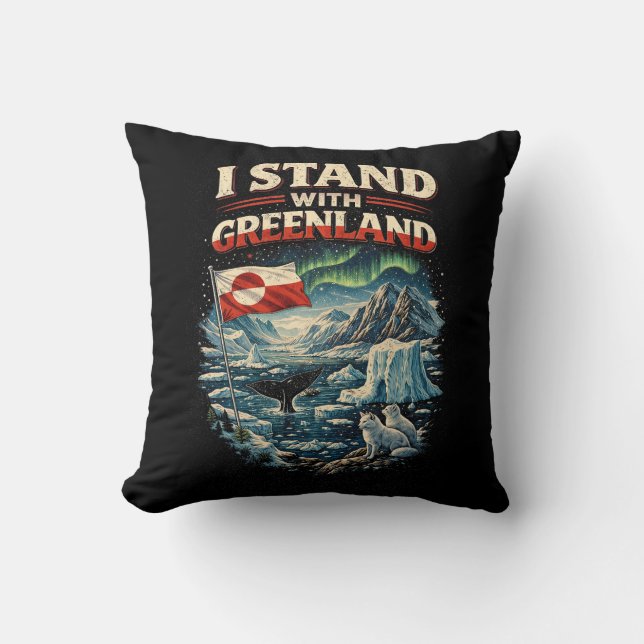 Coussin Tenez-vous avec le Groenland (Recto)
