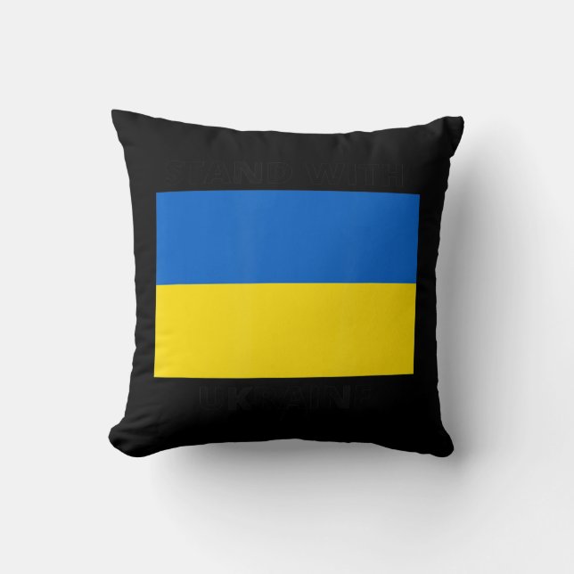 Coussin Tenez-vous avec l'Ukraine (Recto)