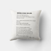 Coussin Tenir l'espace pour le poème d'amour (Verso)