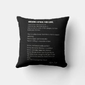 Coussin Tenir l'espace pour un poème d'amour (Verso)