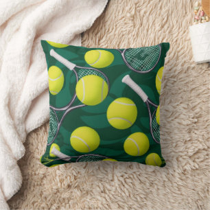 Coussin Tennis Thème avec balle et raquette