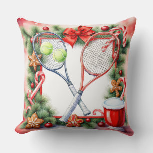 Coussin Tennis Thème de Noël pour Joueur