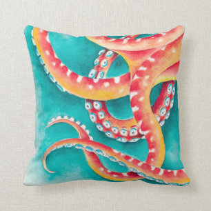Coussin Tentacles rouges d'Orange