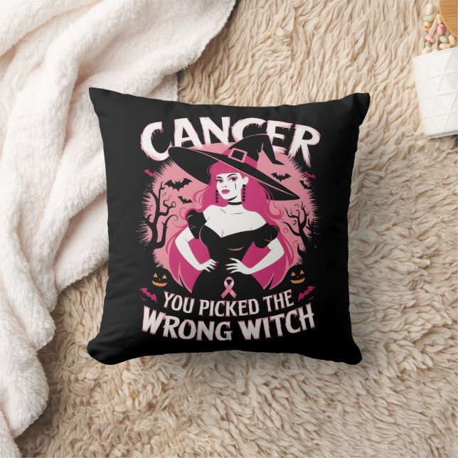 Coussin tenue du mois de sensibilisation au cancer, sorciè (Couverture)