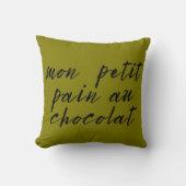 Coussin Terme d'affection français mignon (Recto)