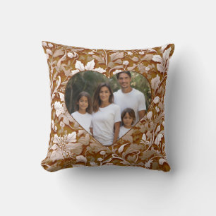 Coussin Terra cotta moderne Burnt Orange photo botanique