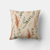 Coussin Terracotta Pampas Grass Eucalyptus Neutral Boho (Verso)