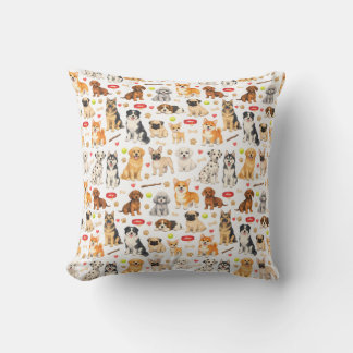 Coussin Terrain de jeu des amis chiots