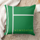 Coussin Terrain de tennis vert avec Wimbledon (Couverture)