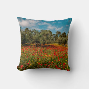 Coussin terrain fleuri et arboré