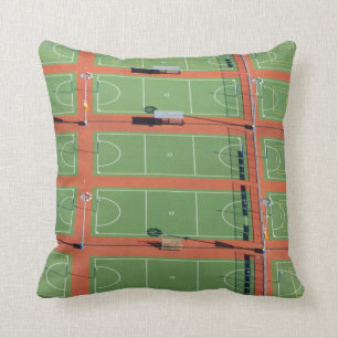 Coussin Terrains de tennis survolés par voie aérienne
