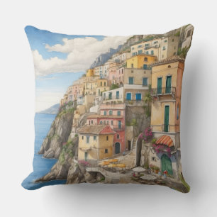 Coussin Terrasse Côtière Ensoleillée sur une Colline