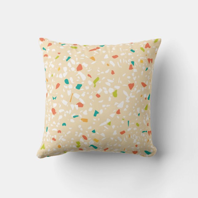Coussin Terrazzo Multi-Coussin moderne du milieu du siècle (Verso)