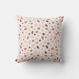 Coussin Terrazzo organique moderne   Mosaïque de pierre ab
