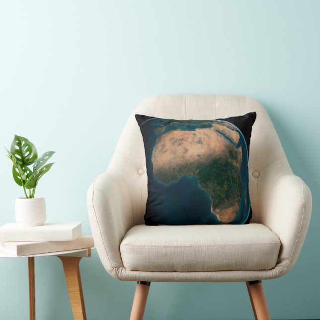 Coussin Terre Pleine De L'Espace Au-Dessus Du Continent Af (Chaise)
