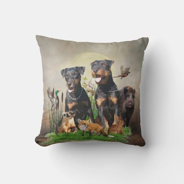 Coussin Terrier de chasse allemand (Jagdterrier) (Recto)