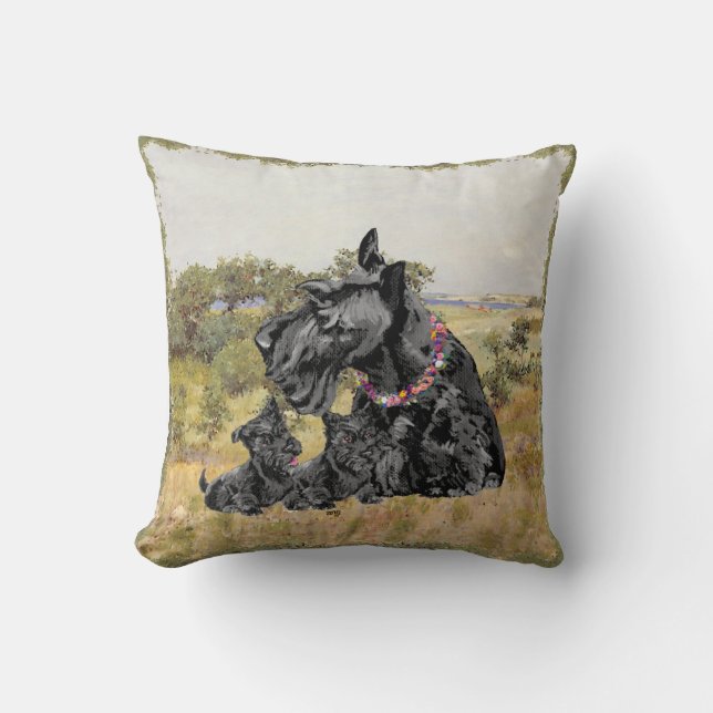 Coussin Terrier Écossais (Recto)