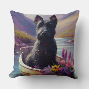 Coussin Terrier Écossais sur une pagaie : Une aventure pit