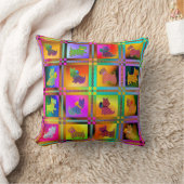 Coussin Terriers écossais colorés avec Motif plaid (Couverture)