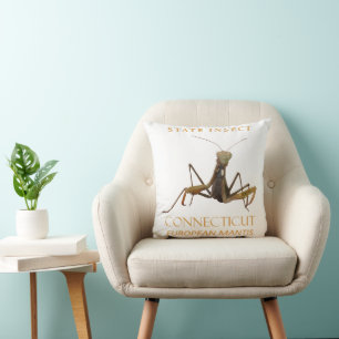 Coussin Territoire du Connecticut Insecte La Mante Europée