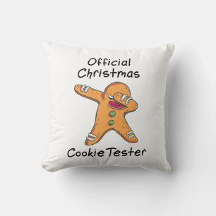 Coussin Testeur officiel de biscuits de Noël