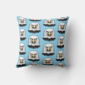 Coussin Tête d'aigle américain (Verso)
