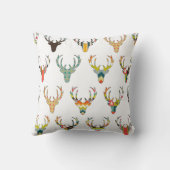 Coussin tête de cerf rétro blanc (Verso)