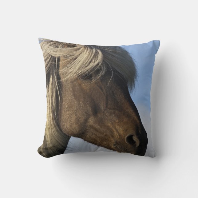 Coussin Tête de cheval islandais, Islande (Recto)