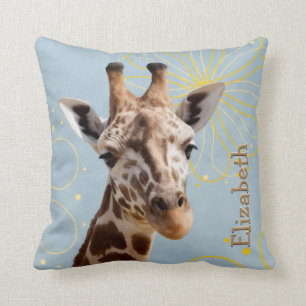 Coussin Tête de couture de la Giraffe mignonne