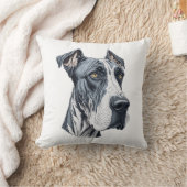 Coussin Tête de Dogue Allemand stylisée (Couverture)