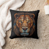 Coussin Tête de Lions avec effet mosaïque vitrail (Couverture)
