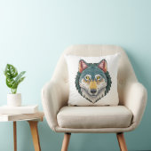 Coussin Tête de loup de face (Chaise)