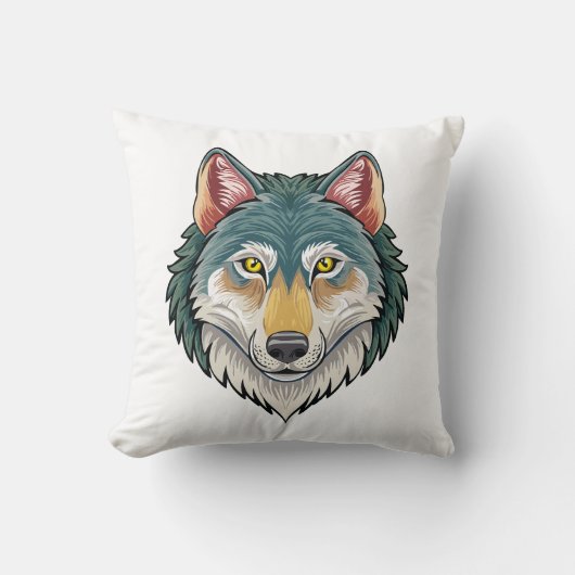 Coussin Tête de loup de face (Recto)